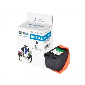 G&G Kompatybilny wkład atramentowy HP 901XL Czarny o wysokiej wydajności (CC654EE) 14698
