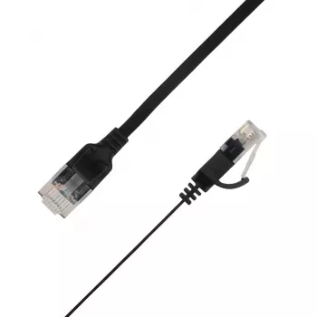 LinkIT Płaski kabel Ethernet U/UTP Cat6A, 4m, Czarny UTP-FL6A-00400-BLK