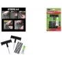 IWH Slime Tyre Plug Repair Kit, 8-częściowy zestaw do naprawy opon bezdętkowych z narzędziami T-handle i 5 butylowymi korkami 20500
