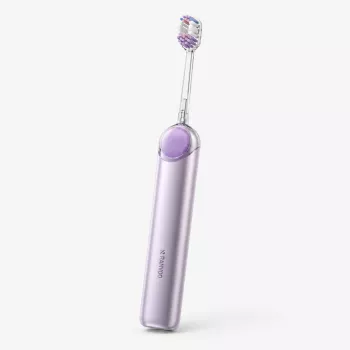RANVOO PQ5 Pure Sonic szczoteczka elektryczna, fioletowa, 5 trybów, 4 końcówki, ładowanie USB