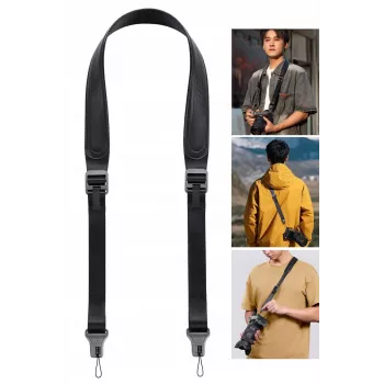 ULANZI CSS1 Anti-Tangle U-Snap pasek na szyję/ramię do aparatów DSLR i bezlusterkowych, nośność 60 kg, czarny