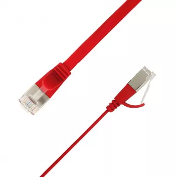 LinkIT Płaski U/FTP Cat6A Czerwony 2m AWG (STP-FL6A-00200-RD)