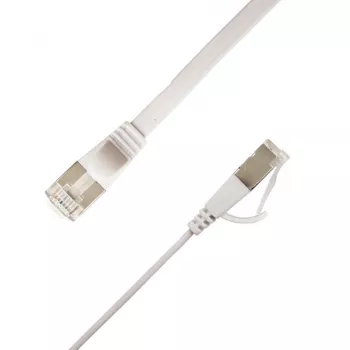 LinkIT Flat U/FTP Cat6A biały 7,5m kabel krosowy STP-FL6A-00750-WH