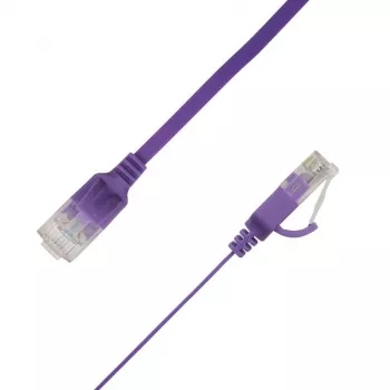 LinkIT Płaski kabel Ethernet U/UTP Cat6A fioletowy 5m Patch Cable UTP-FL6A-00500-PU