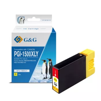 G&G Kompatybilny z Canon PGI-1500XLY Tusz Żółty o Wysokiej Wydajności