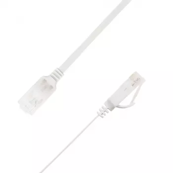 LinkIT Płaski kabel krosowy U/UTP Cat6A, biały, 4m, 28 AWG UTP-FL6A-00400-WH