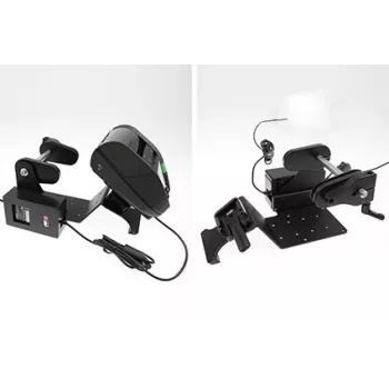 Uchwyt do drukarki Brodit z funkcją rolki etykiet do Zebra Alpha 30L/40L, VESA 75/AMPS, MultiMoveClip, eliminator baterii (217038)