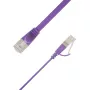 LinkIT Płaski kabel Ethernet U/FTP Cat6A fioletowy 3,5m STP-FL6A-00350-PU