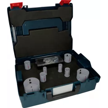 Bosch Progressor zestaw otwornic do drewna i metalu, 7 elementów, średnica 20-114 mm, uchwyt Power Change, HSS bi-metal, z walizką 2608594431