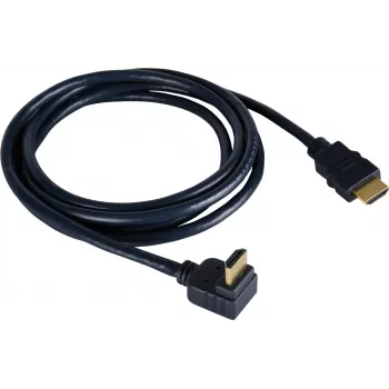 Kabel HDMI High-Speed z Ethernet Kramer C-HM/RA-3, kątowy do prostego, 0,9 m, szary, 4K 97-0143003