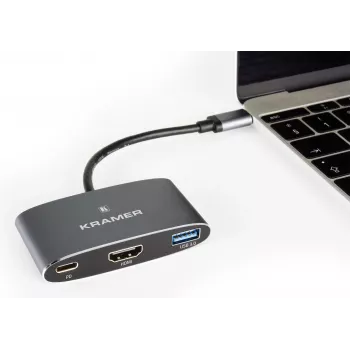 Kramer KDock-1 stacja dokująca USB-C z HDMI, 2x USB 3.0, Gigabit Ethernet, 60W PD 91-00016099