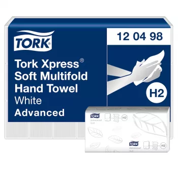 TORK Xpress Soft H2 Advanced Interfold 2-warstwowe ręczniki papierowe do rąk, białe, 3780 listków (120498)