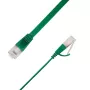 LinkIT Płaski kabel krosowy Ethernet U/FTP Cat6A, zielony, 5m, 28 AWG, 10 Gbps, 500 MHz, RJ45 STP-FL6A-00500-GR