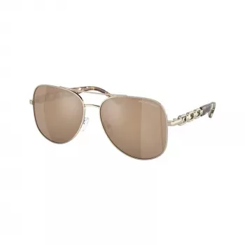Okulary przeciwsłoneczne damskie Michael Kors MK11210147P58 (58/15/140 mm) Polaryzowane szare soczewki, czarna oprawka z octanu