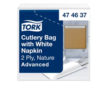 TORK 100 kieszonki na sztućce brązowe 6,0 x 19,5 cm (474637)