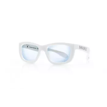 SHADEZ Blue Light White Teeny Okulary dla dzieci blokujące niebieskie światło, 7-16 lat