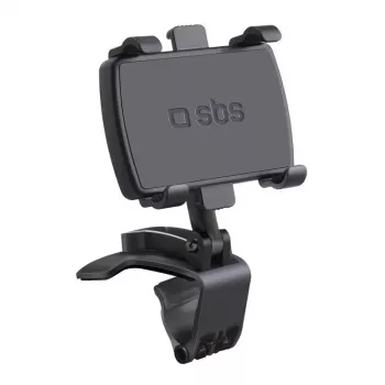 SBS Mobile obrotowy uchwyt samochodowy na deskę rozdzielczą z klipsem na smartfony do 7 cali, obrotowy 360°, czarny (TESUPPWHEELK)