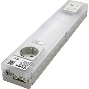 Finder LED oświetlenie szafy sterowniczej z gniazdem Schuko, 6W, 1000lm, 4000K, biały/przezroczysty, 360mm 7L.55.8.230.4200