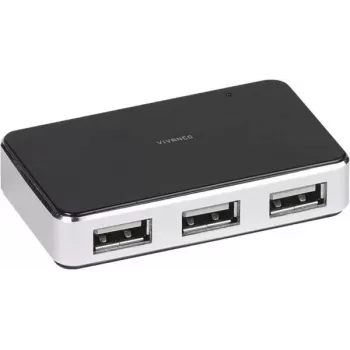 Vivanco USB 2.0 4-portowy hub z kablem 3 m (VVITHUB2V4PORTS)