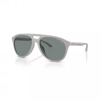 Armani Exchange Męskie Okulary Przeciwsłoneczne Prostokątne AX4156SU83788, Matowa Czarna Oprawka, Ciemnoszare Soczewki, 59-17-145
