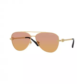 Okulary przeciwsłoneczne męskie Versace VE2283-1002EL, czarna oprawka, szare soczewki, 61mm