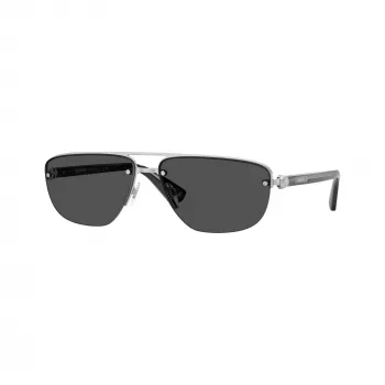 BURBERRY Męskie okulary przeciwsłoneczne pilot BE3164, oprawki gunmetal, ciemnoszare szkła, 62mm BE3164-100587