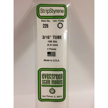 Evergreen 226 rurka z polistyrenu 4,8 mm x 350 mm (4 szt.)