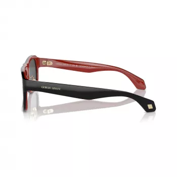 Giorgio Armani Męskie Kwadratowe Okulary Przeciwsłoneczne AR8209 6069B1 Matowe Czarne Ciemnoszare 54mm