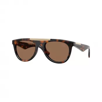 Okulary przeciwsłoneczne męskie Burberry BE4452U300273, prostokątne, oprawki Dark Havana, brązowe soczewki, 53-21-145 mm