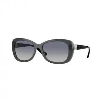 Okulary przeciwsłoneczne damskie Vogue VO2943SB31324 Cat Eye, przezroczysta różowa oprawka, różowe lustrzane soczewki, 55mm