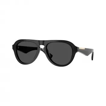 Burberry Męskie Kwadratowe Okulary Przeciwsłoneczne BE4437U, Havana/Ciemnoszary, 55mm BE4437U411287