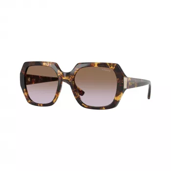 VOGUE Damskie Okulary Przeciwsłoneczne VO5612SB31796 Cat Eye, Transparentna Różowa Oprawka, Ciemnoszare Soczewki, 55mm