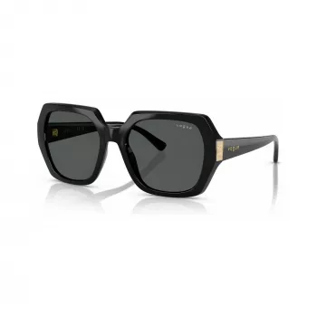 VOGUE Damskie okulary przeciwsłoneczne kwadratowe VO5612SBW4487 czarno-szare 55mm