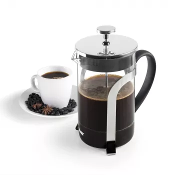 IBILI French Press Ekspres do Kawy 350 ml, 3 Filiżanki, Szkło Borokrzemowe, Stal Nierdzewna
