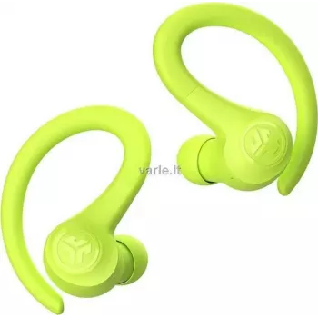 JLab GO Air Sport True Wireless Słuchawki z Haczykami na Uszy, Bluetooth 5.1, IP55 Odporne na Pot, Bateria 32-Godzinna, Żółty IEUEBGAIRSPRTRYEL124