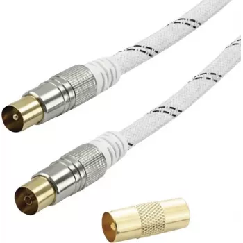 Kabel połączeniowy do anteny SAT Vivanco 3 m biały (VVACABMF300HQW)