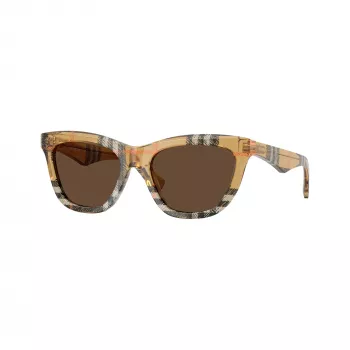 Okulary przeciwsłoneczne damskie Burberry BE4435-414673, czarna oprawka, ciemnoszare soczewki, 53/18/140 mm