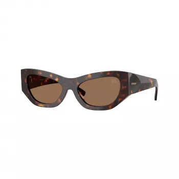Okulary przeciwsłoneczne damskie Burberry BE4450U300273, kwadratowe, oprawki Dark Havana, szkła brązowe gradientowe, 54-19-140 mm