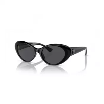 Okulary przeciwsłoneczne damskie Versace VE4455U GB1/87 kocie oczy, czarna oprawka, szare soczewki, 53-19-140 mm