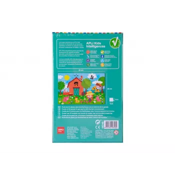 AGIPA Learning Puzzle Farma, 24 elementy, pudełko kartonowe, długość 152 mm 18746