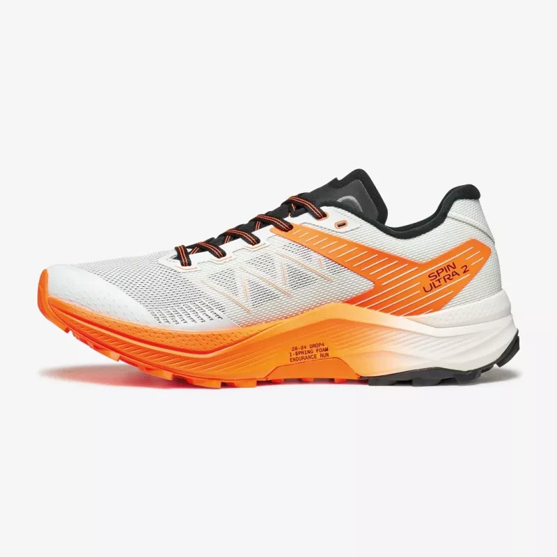 Buty do biegania w terenie Scarpa Spin Ultra 2 - Ice Orange/Fluo Yellow - EU 46