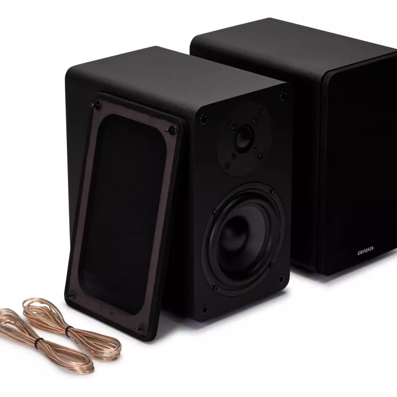 AIWA Hi-Fi 2.0 Aktywne Kolumny Podstawkowe 2x70W RMS, Czarne