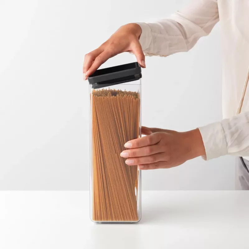 Brabantia Kwadratowy pojemnik na żywność 2,5 l ciemnoszary