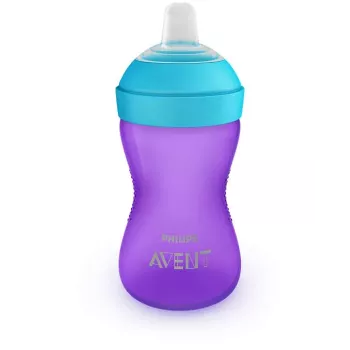 Philips AVENT My Grippy Kubek treningowy z miękkim ustnikiem 300 ml, 9m+, fioletowy