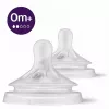 Smoczki do butelki Philips Avent Natural Response, wolny przepływ, 0M+, 2 sztuki, silikonowe