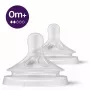 Smoczki do butelki Philips Avent Natural Response, wolny przepływ, 0M+, 2 sztuki, silikonowe