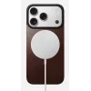 NOMAD Magnetyczne Skórzane Plecy dla iPhone 17 Pro Kompatybilne z MagSafe Skóra Horween Rustic Brown