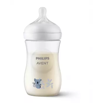 Butelka dla niemowląt Philips Avent Natural Response Koala 260 ml ze smoczkiem o średnim przepływie, 1m+