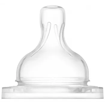Philips Avent Smoczki silikonowe do butelek antykolkowych, szybki przepływ, 6M+, 2 sztuki