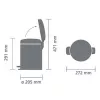 Brabantia NewIcon 5L kosz na pedały Brilliant Steel